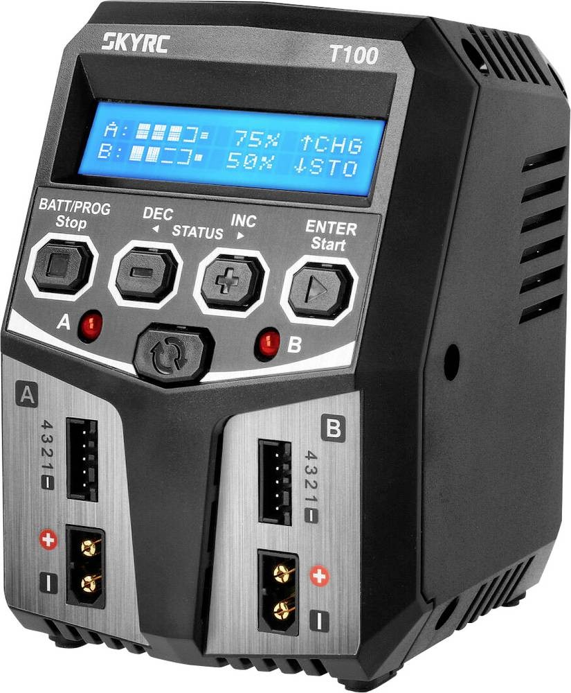SKYRC T100 Modellbau-Ladegerät 5.0A Blei, LiFePO, LiHV, LiIon, LiPo,