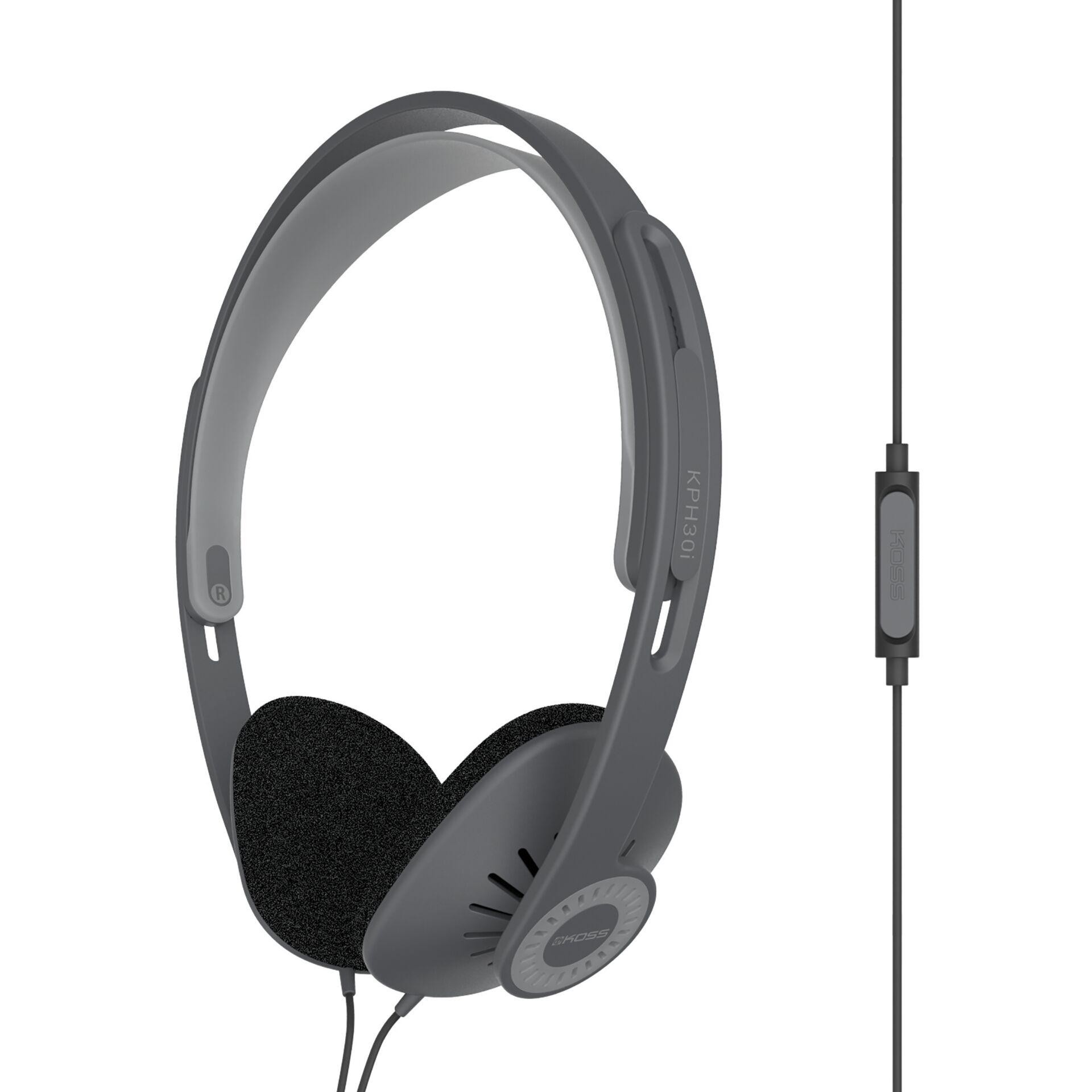 Koss KPH30i Casques Avec fil Arceau Appels/Musique Gris - Koss KPH30i,