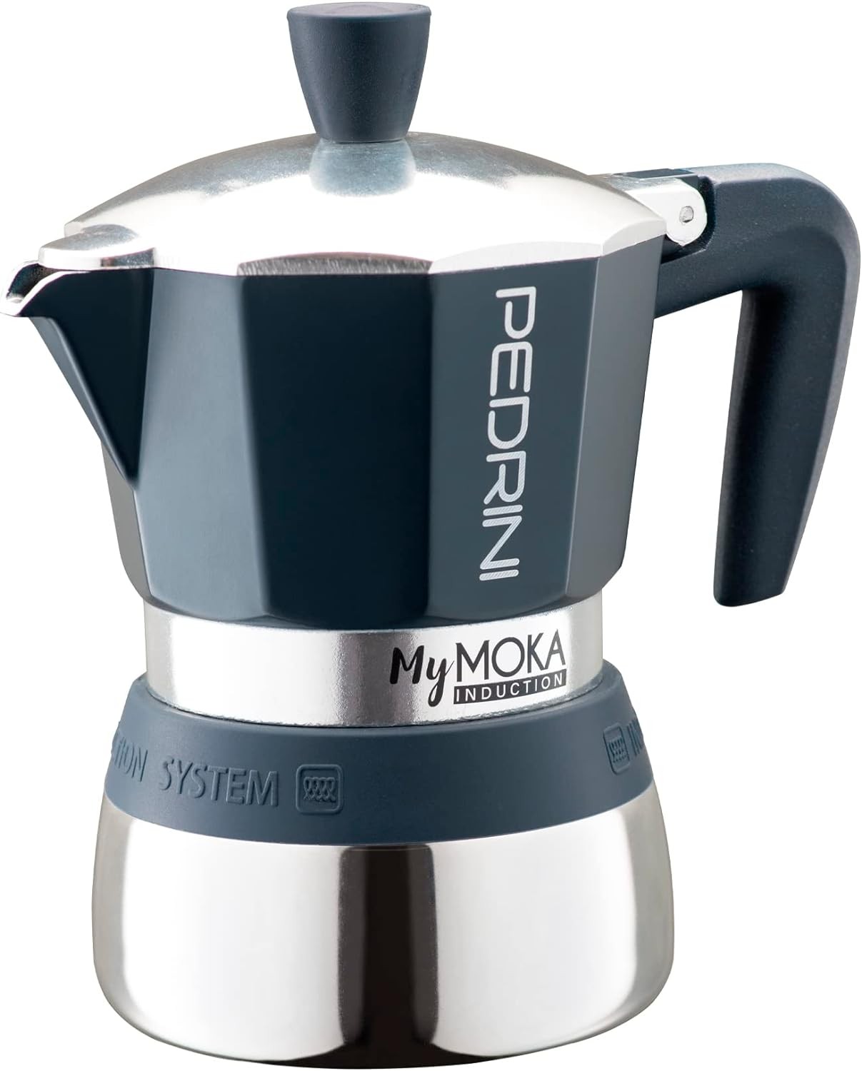 Pedrini 02CF096 - MyMoka aluminum stainless steel induction polished /