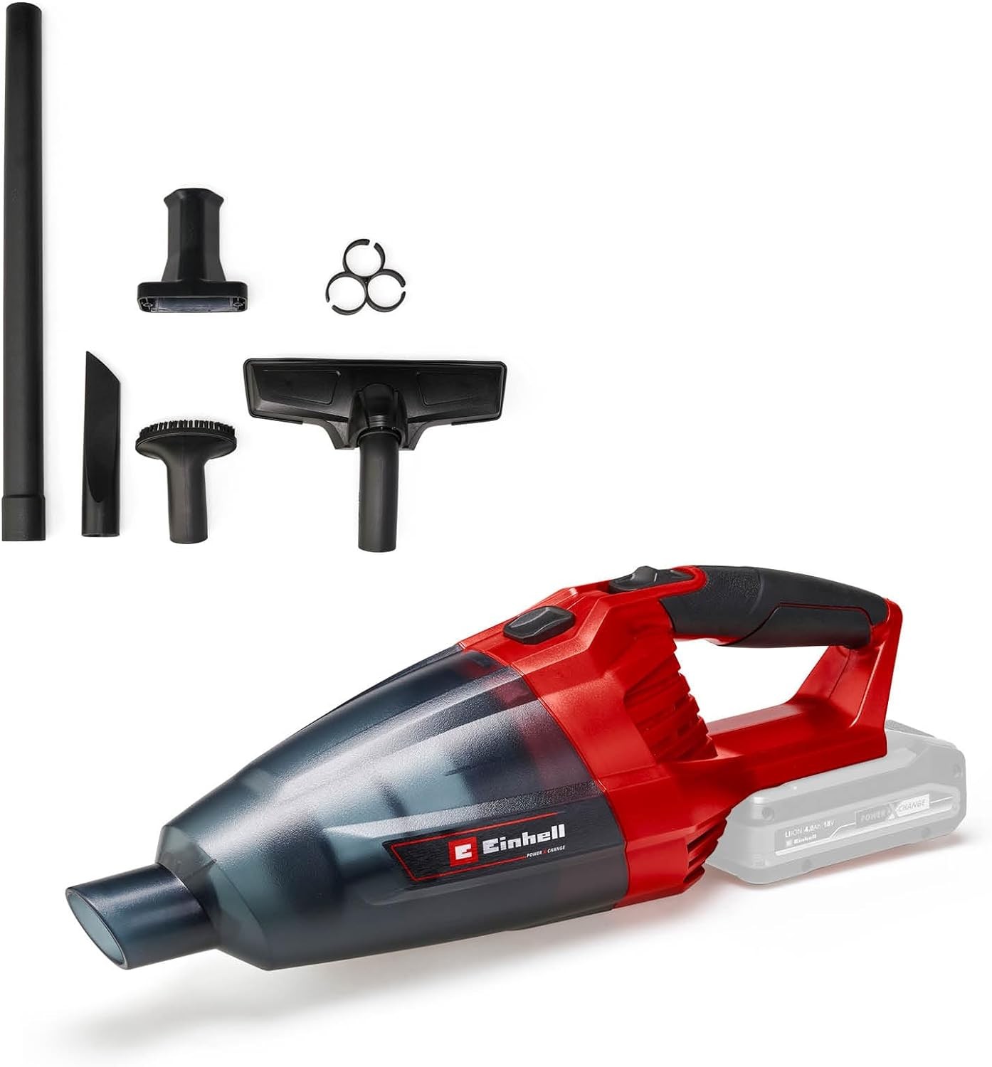 Einhell TE-VC 18 Li - Solo handheld vacuum Black, Red Bagless -