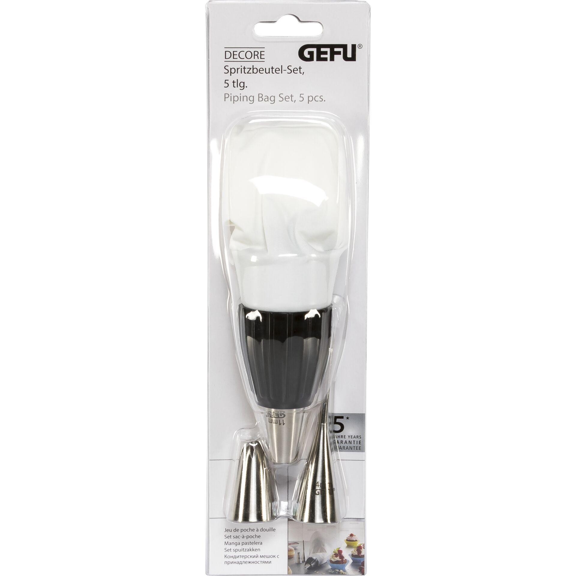 GEFU 14330 Penne per la decorazione da pasticceria Cotone, Plastica,