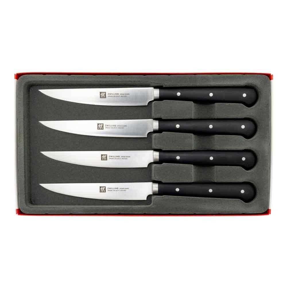 Zwilling 39029002-0 Steakset with Welle, 4 TLG, Edelstahl, black/