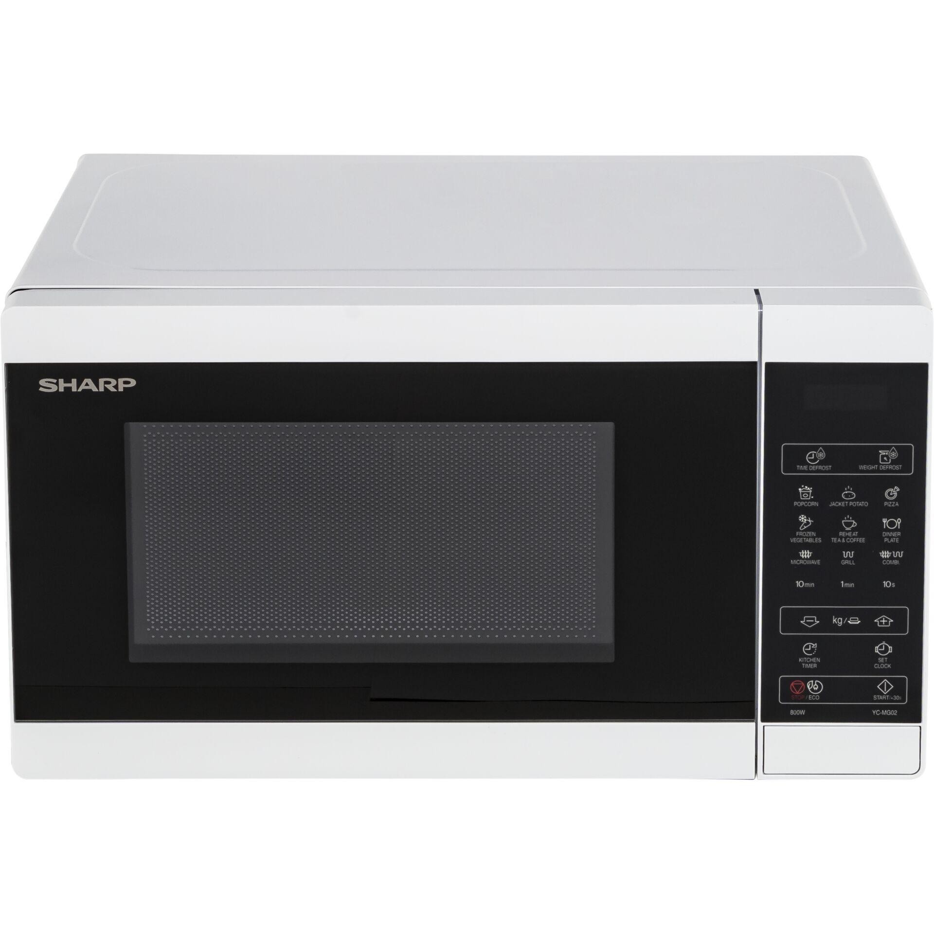 Sharp YC-MG02E-W micro-onde Comptoir 20 L 800 W Bleu, Blanc - Sharp