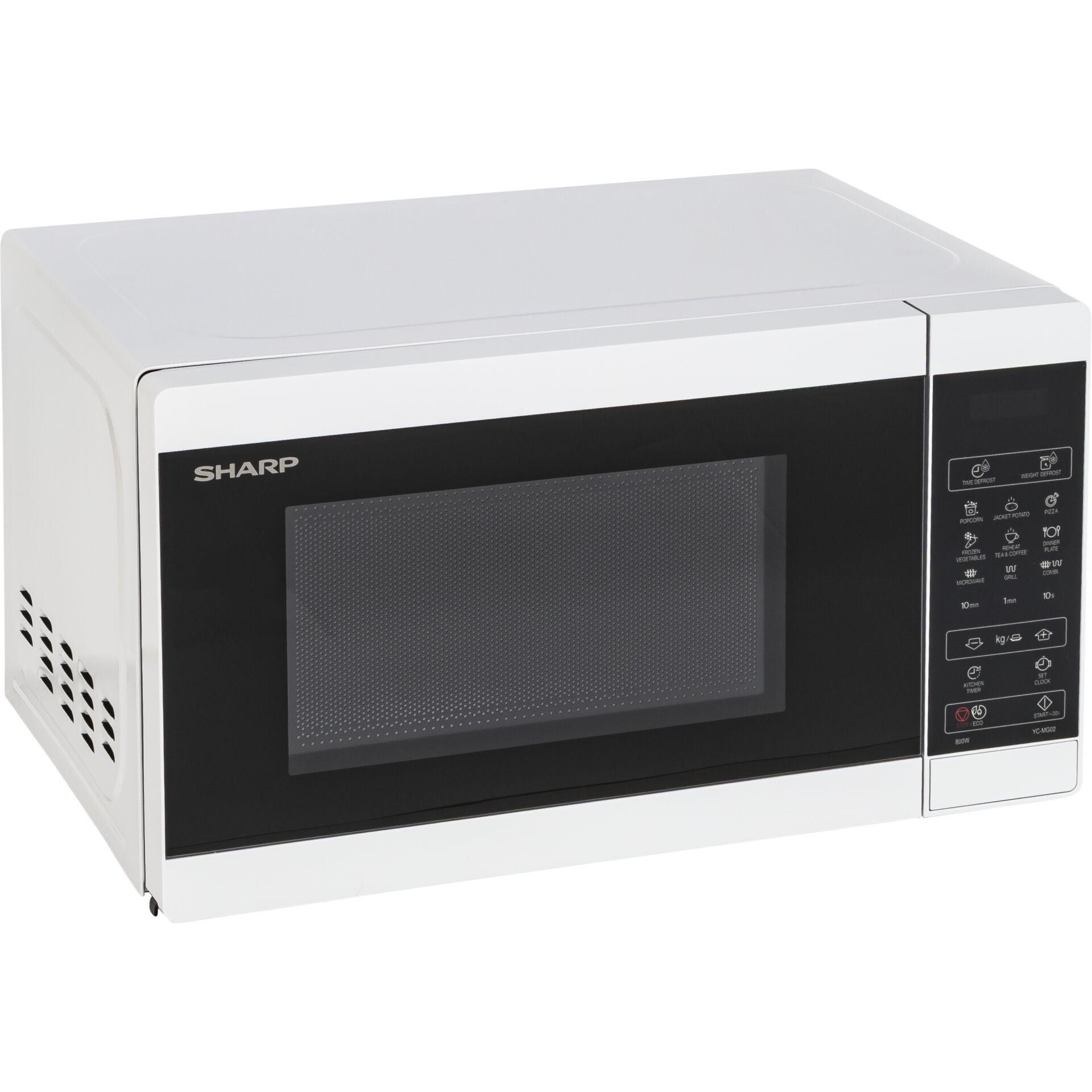 Sotel | Sharp YC-MG02E-W microwave Countertop 20 L 800 W Blue, White