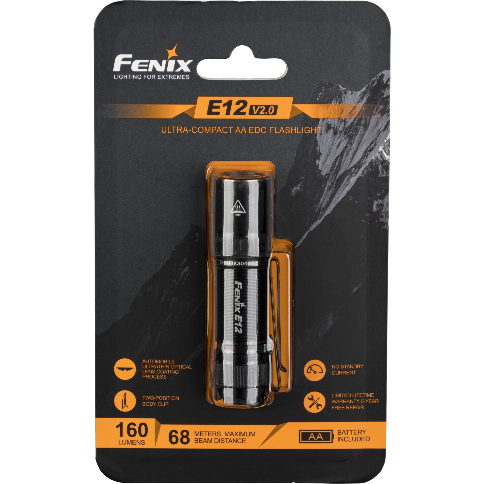 Fenix E12 V2.0 160 lm torch