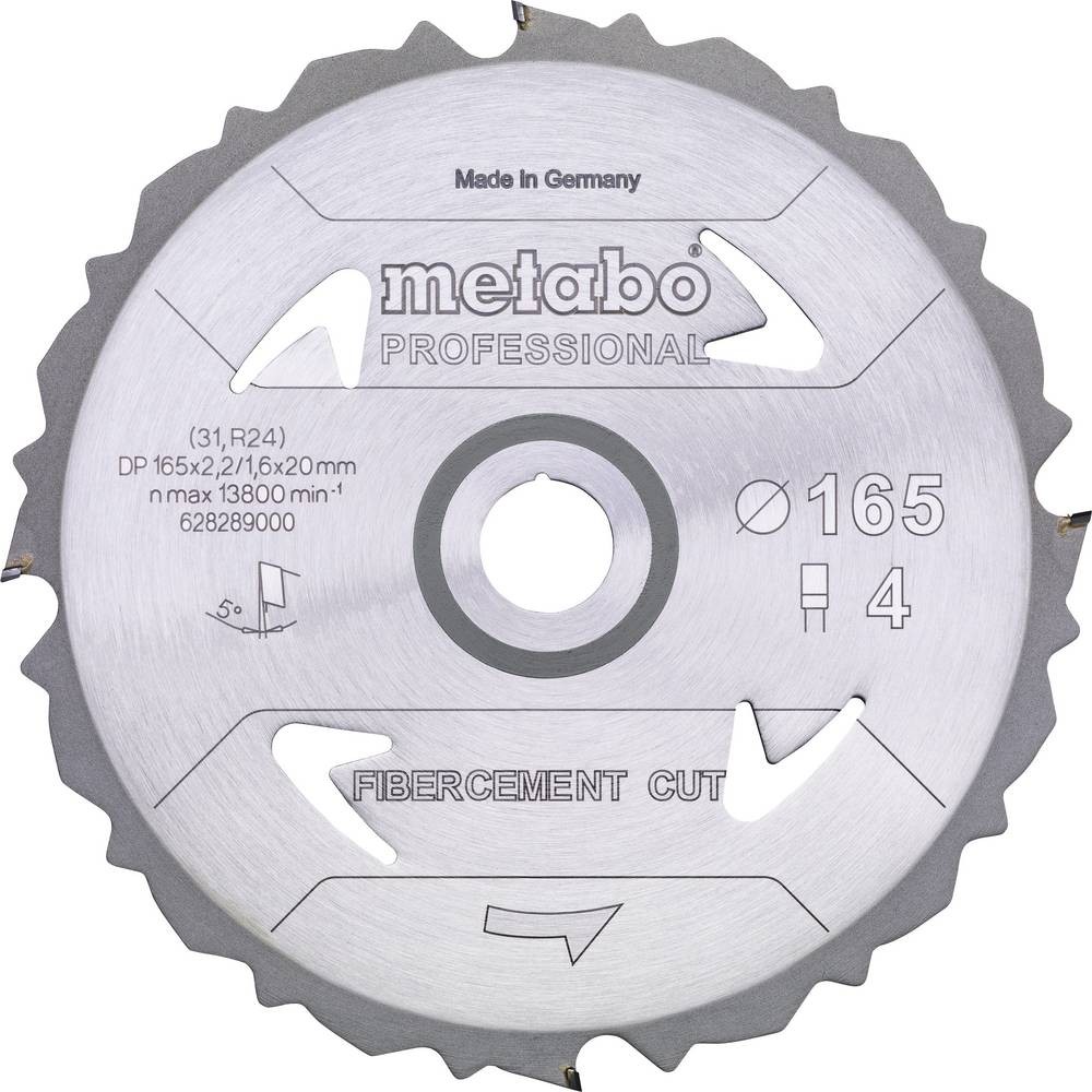 Metabo FIBERCEMENT CUT PROFESSIONAL 628287000 saw blade 160 x 20 x 1.
