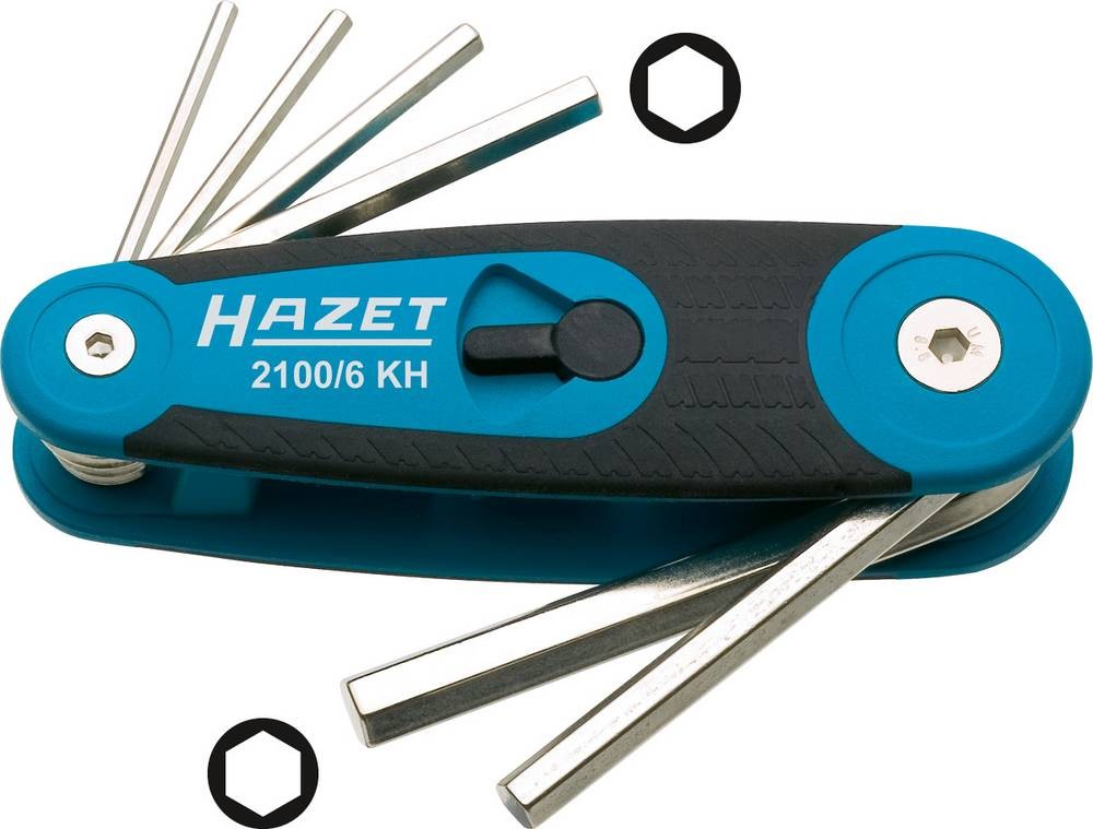 Hazet Innen-Sechskant Winkelschraubendreher-Set 2.5 mm, 3 mm, 4 mm, 5