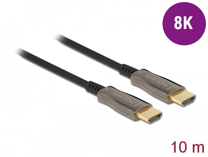 DeLOCK Cable óptico activo HDMI 8K 60 Hz 10 m - DeLOCK Cable óptico