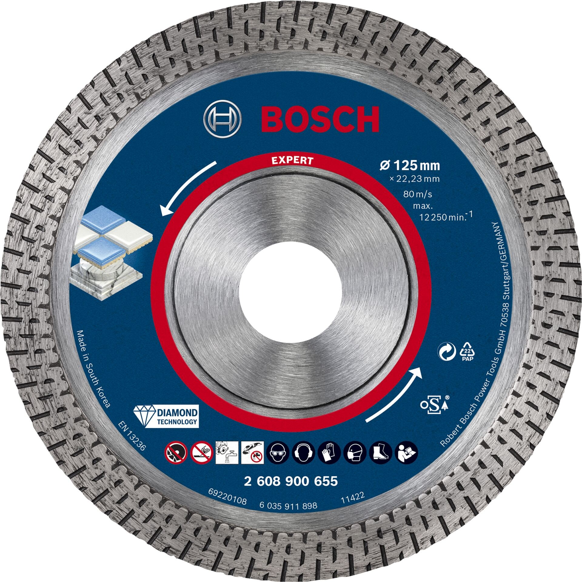 Bosch Expert HardCeramic lame de scie circulaire 12,5 cm 1 pièce(s) -