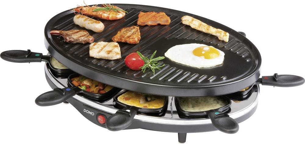 Domo DO9038G parrilla de interior 8 personas(s) 1200 W Negro - Domo