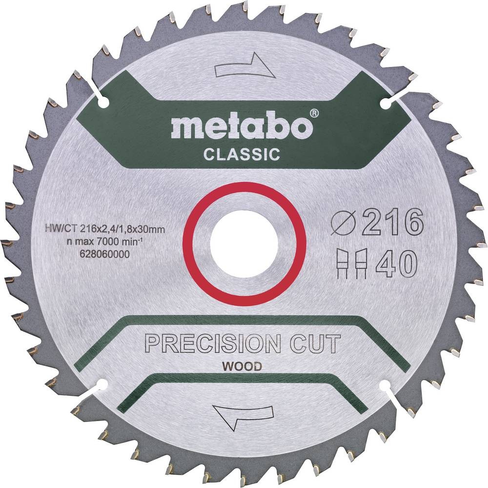 Metabo PRECISION CUT WOOD CLASSIC 628652000 saw blade 216 x 30 x 1.8