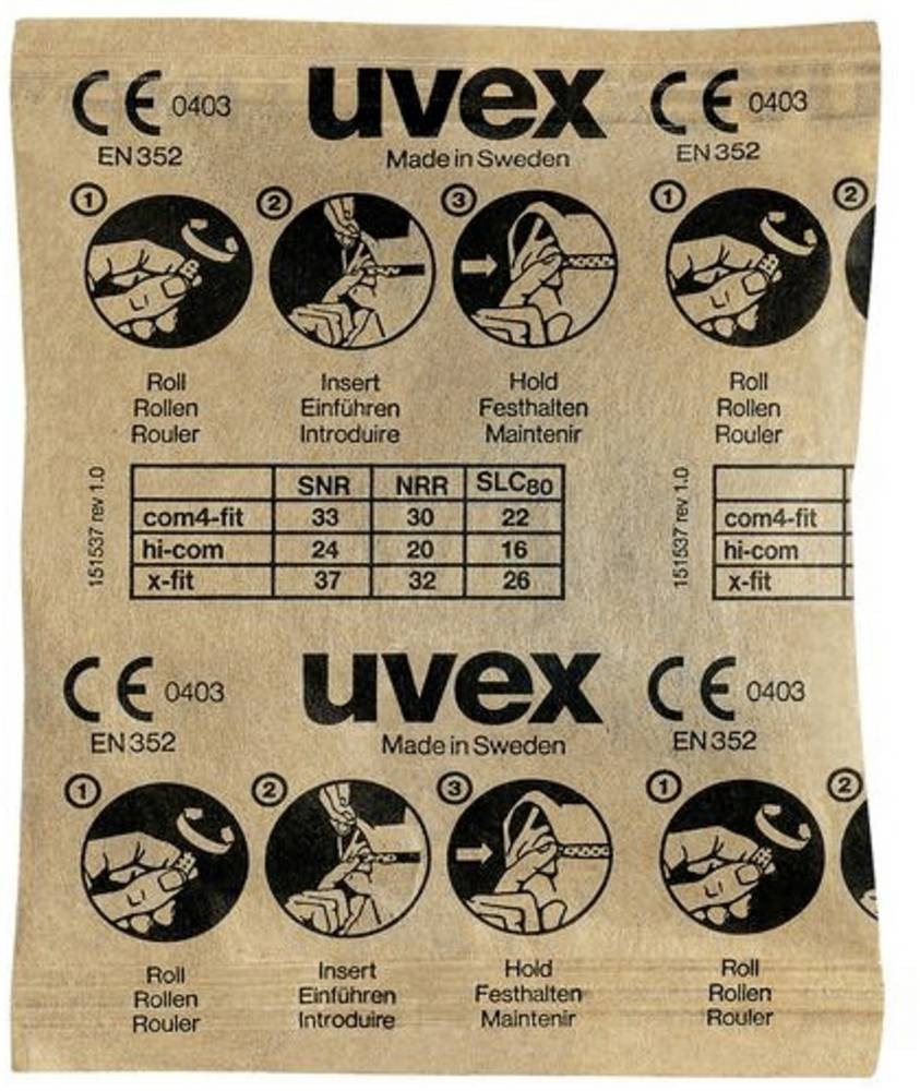 Uvex 2112087 x-fit Gehörschutzstöpsel 37 dB einweg EN 352-2 100