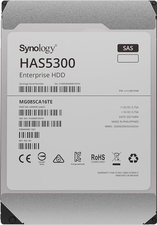 Synology HAS5300-12T - 3.5 Zoll - 12000 GB - 7200 RPM