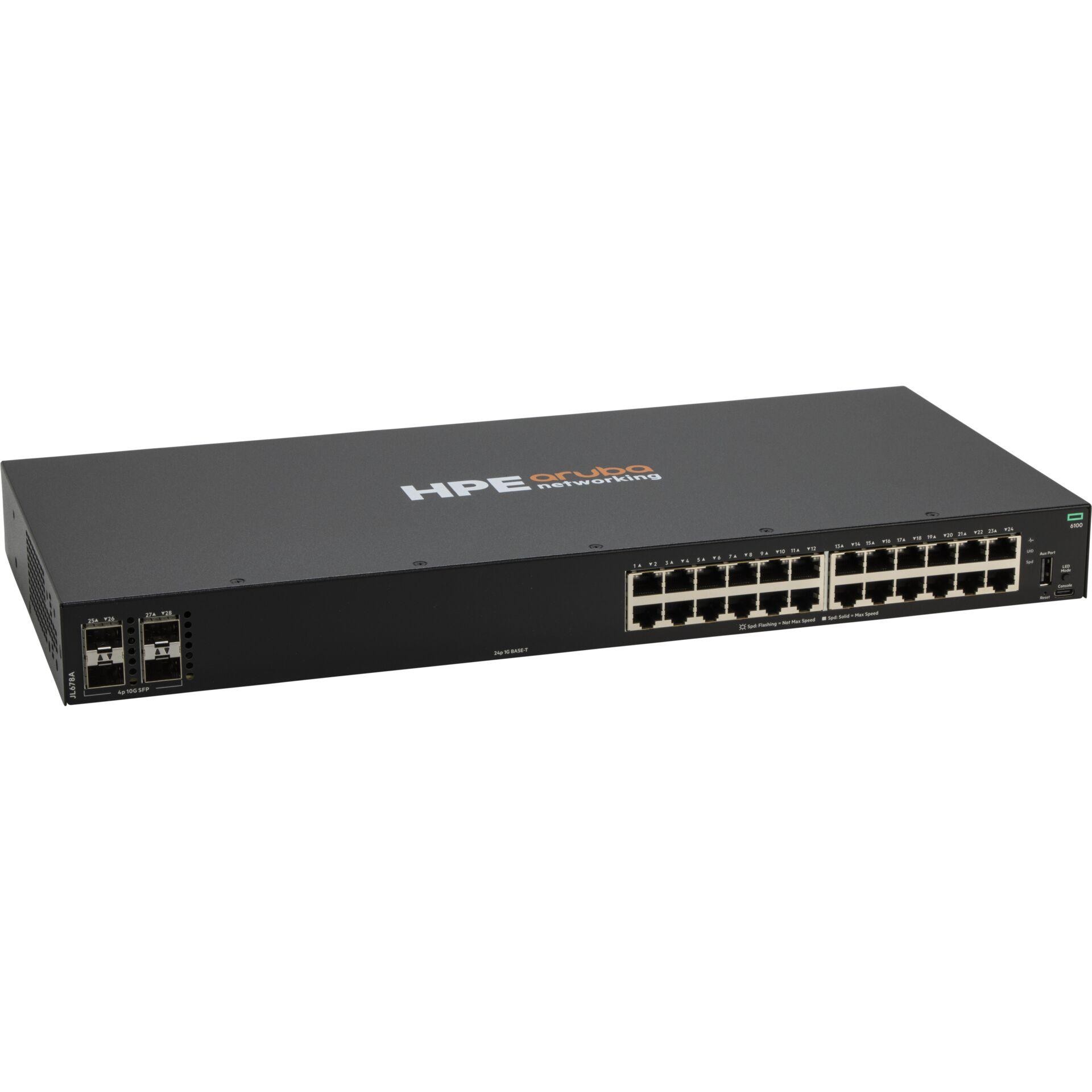 HPE Aruba Networking CX 6100 24G 4SFP+ Switch - HPE Aruba Networking