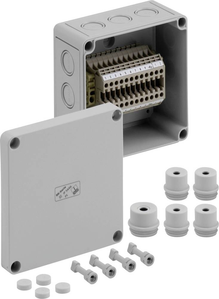 Spelsberg RK 4/12-12x4q Reihenklemmen-boîte 130 x 130 x 75 plastique