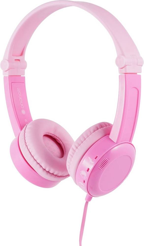 BuddyPhones Travel Headset Wired Handheld Calls/Music Pink -