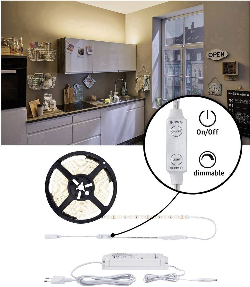 Paulmann SimpLED 78956 LED-Streifen-Komplettset mit Stecker 24V 3m