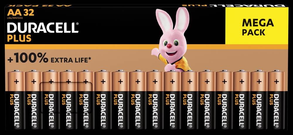 Duracell Plus-AA BP32 Mignon (AA)-Batterie Alkali-Mangan 1.5V 32St.
