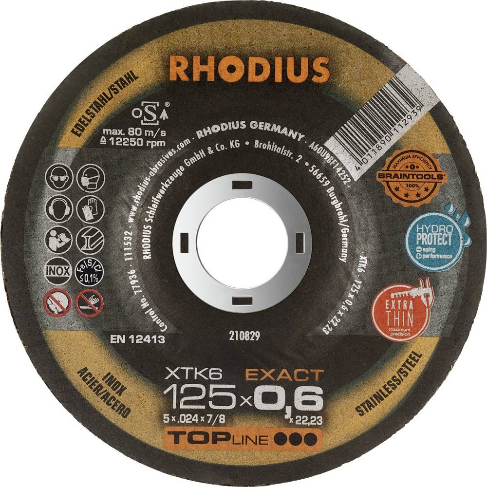 Rhodius XTK6 EXACT BOX 211302 Trennscheibe gekröpft 125mm 10 St.