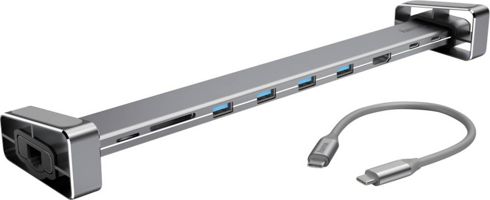 Hama 00200103 station d'accueil USB 3.2 Gen 1 (3.1 Gen 1) Type-C Gris