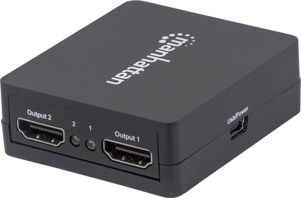 Manhattan Splitter HDMI 2 ports, 1080p, noir, duplique le signal d