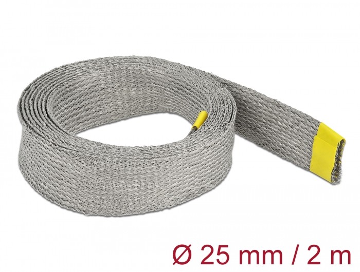 DELOCK Geflechtschlauch to EMV Abschirmung dehnbar 2mx25mm