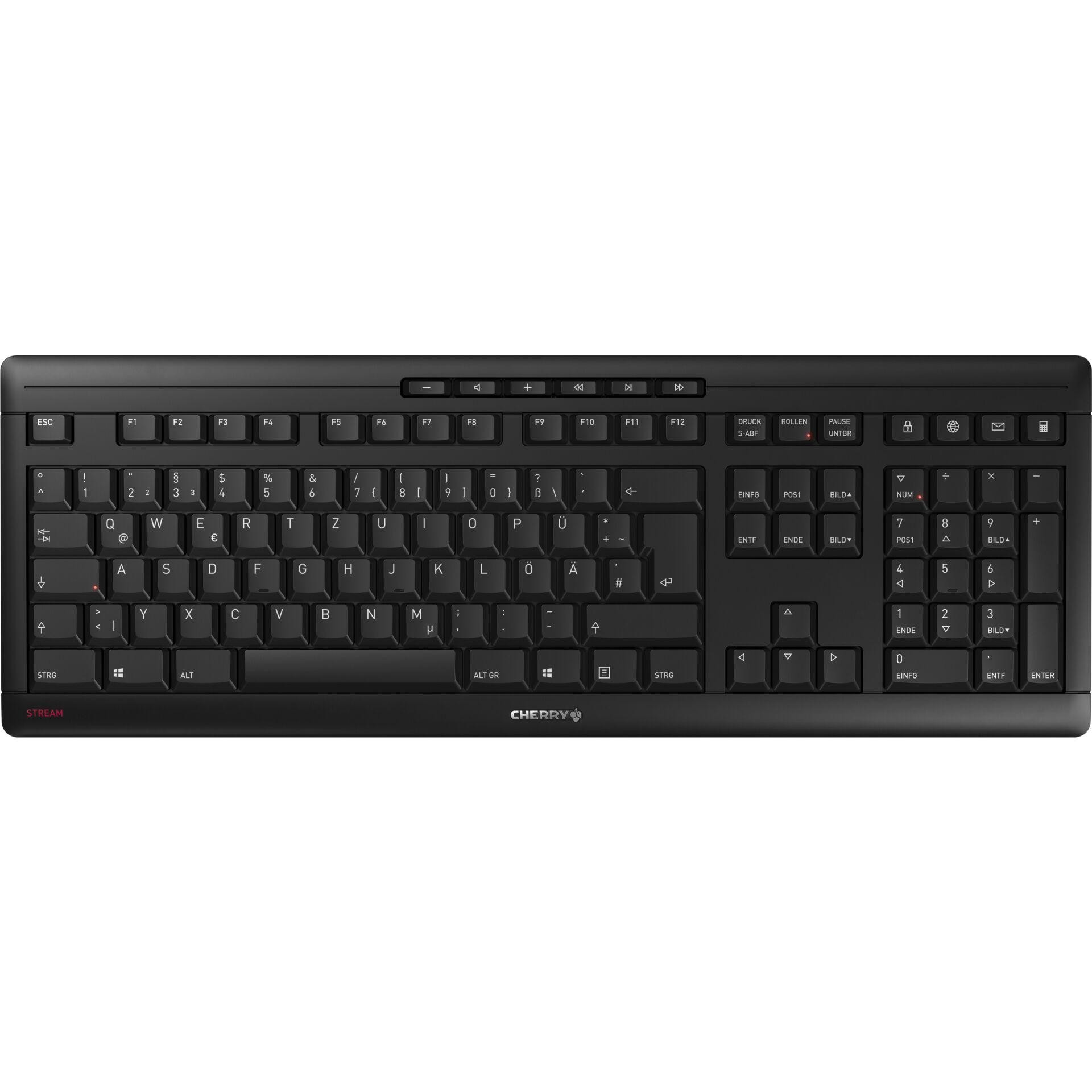 CHERRY JK-8550DE-2 Kabellos Tastatur Deutsch, QWERTZ Schwarz