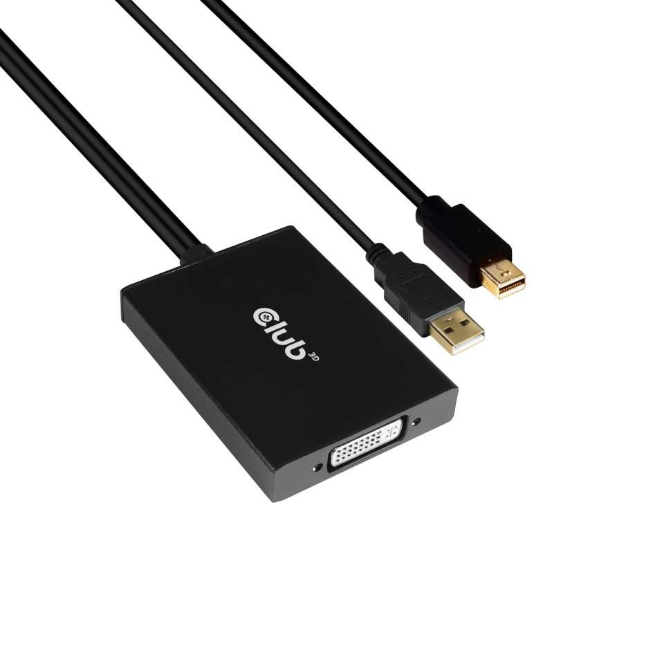 CLUB3D MiniDisplayPort 1.2a to Dual Link DVI-D Active Adapter -