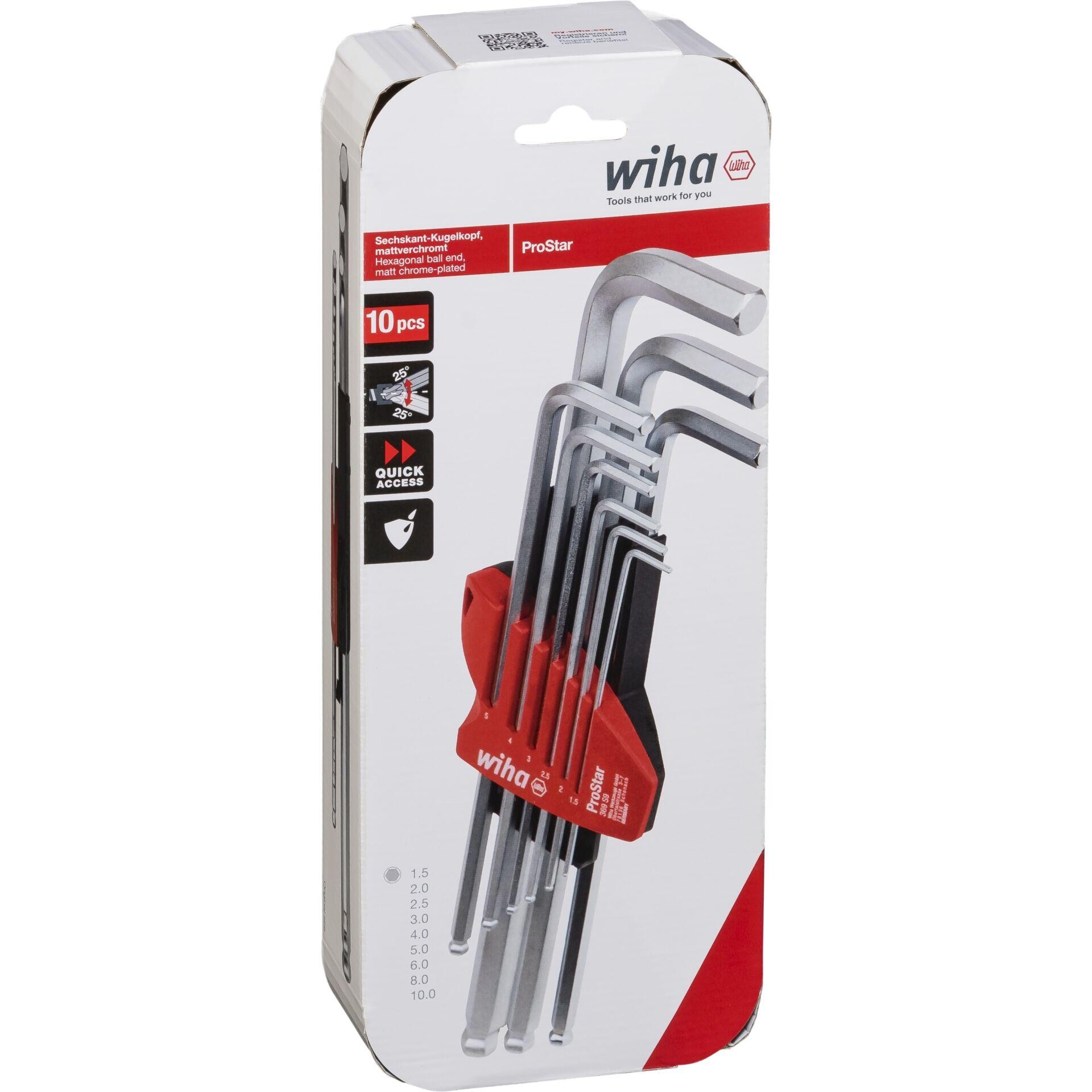 Wiha Sechskant Winkelschraubendreher-Set 9teilig