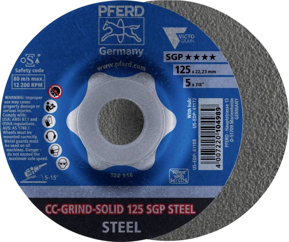 PFERD TOOLS 64187126 Schleifscheibe Durchmesser 125mm Körnung (num)=