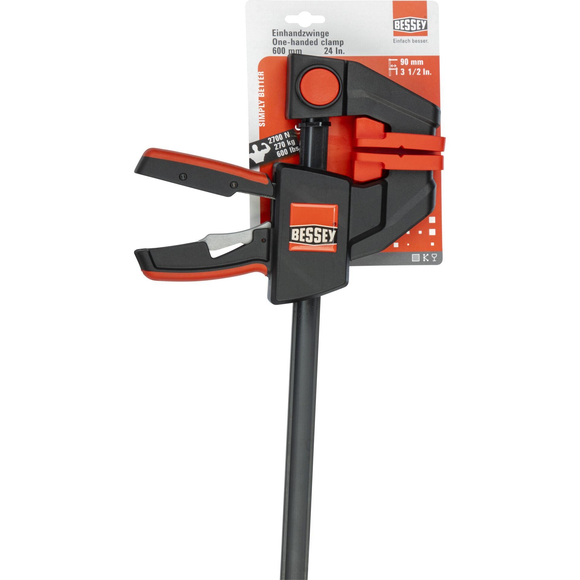 Einhandzwinge EZ Spann-W.600mm A.90mm Spreiz-W.195-790mm BESSEY