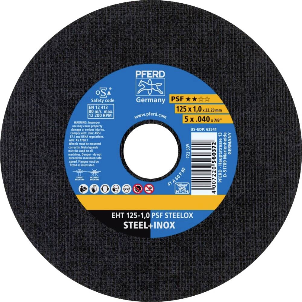 PFERD TOOLS EHT 125-1,0 PSF STEELOX 61721100 Trennscheibe gerade