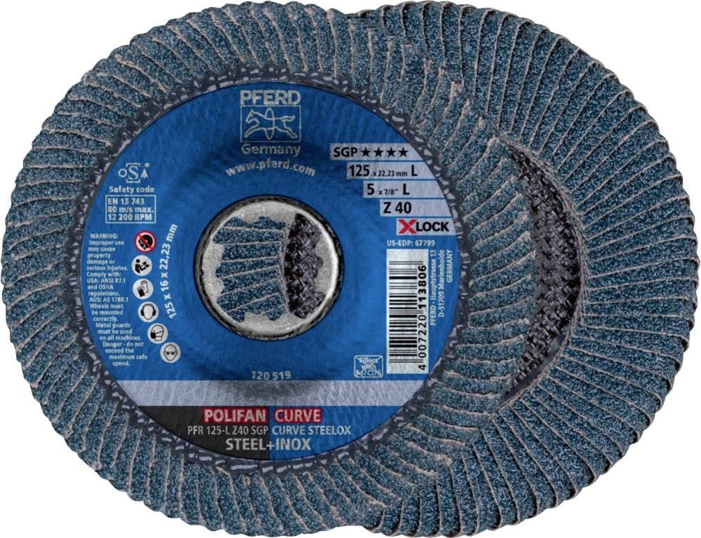 PFERD TOOLS 67689063PFR 125-L Z 40 SGP CURVE STEELOX/X-LOCK Fä