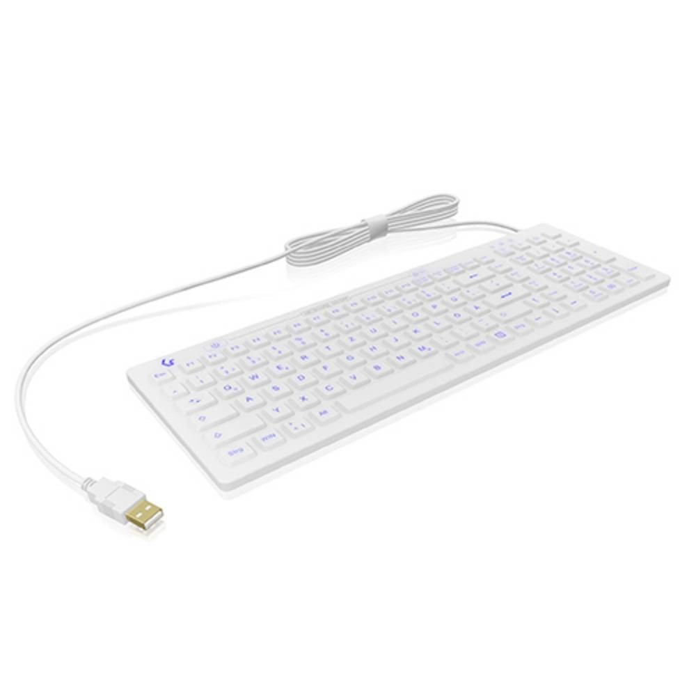 Keysonic KSK-6031INEL - Kompakte Hygienetastatur, Kabelgebunden USB-