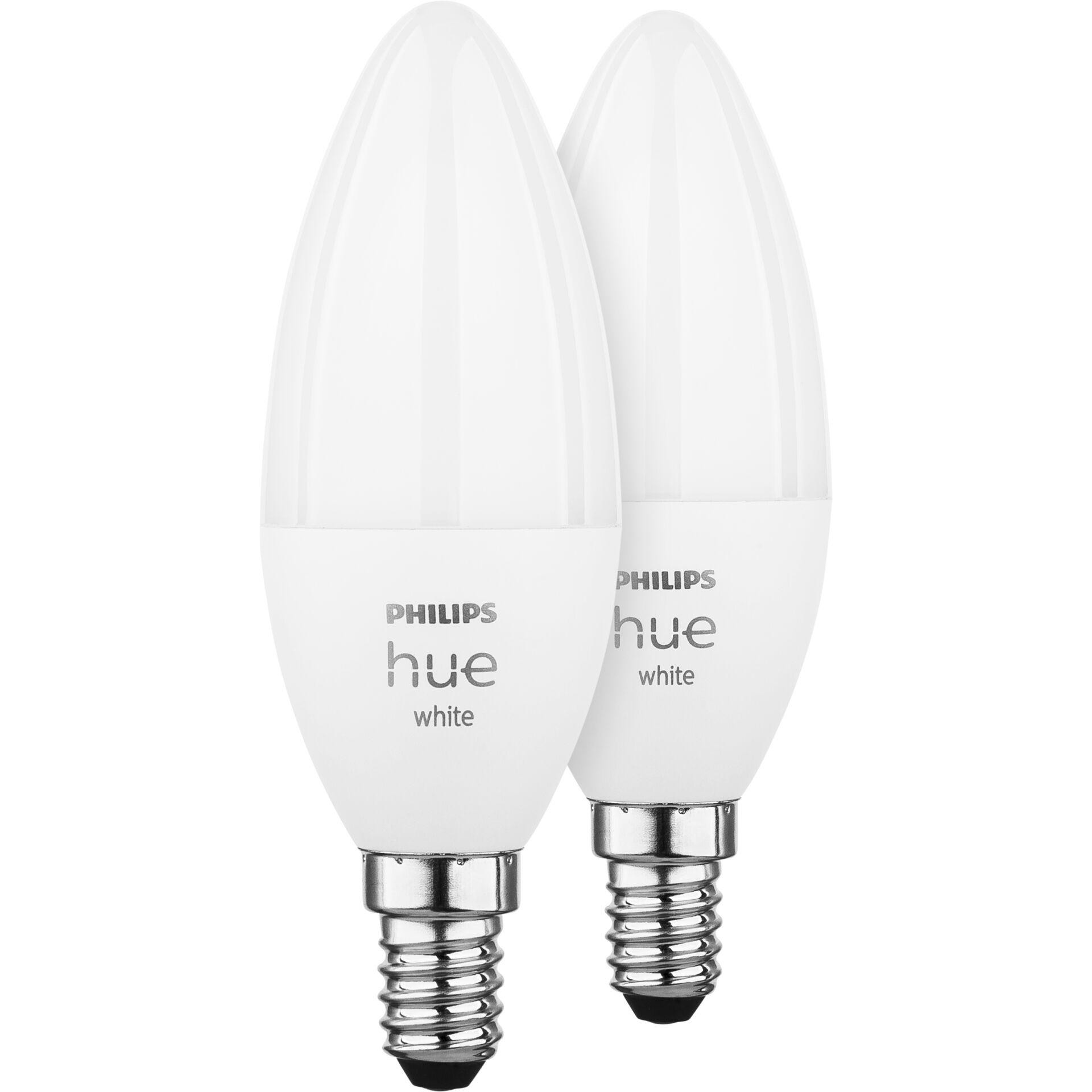 Signify Philips Hue White E14 Kerze Doppelpack 2x470lm