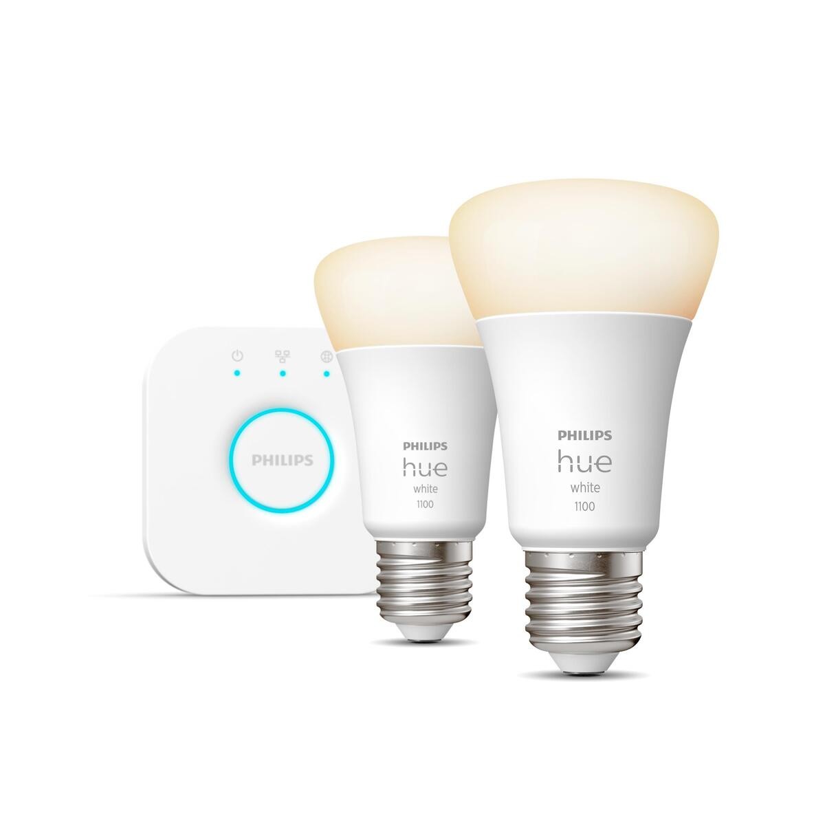 Philips Hue White Starter kit: 2 E27 smart bulbs (1100) - Philips Hue