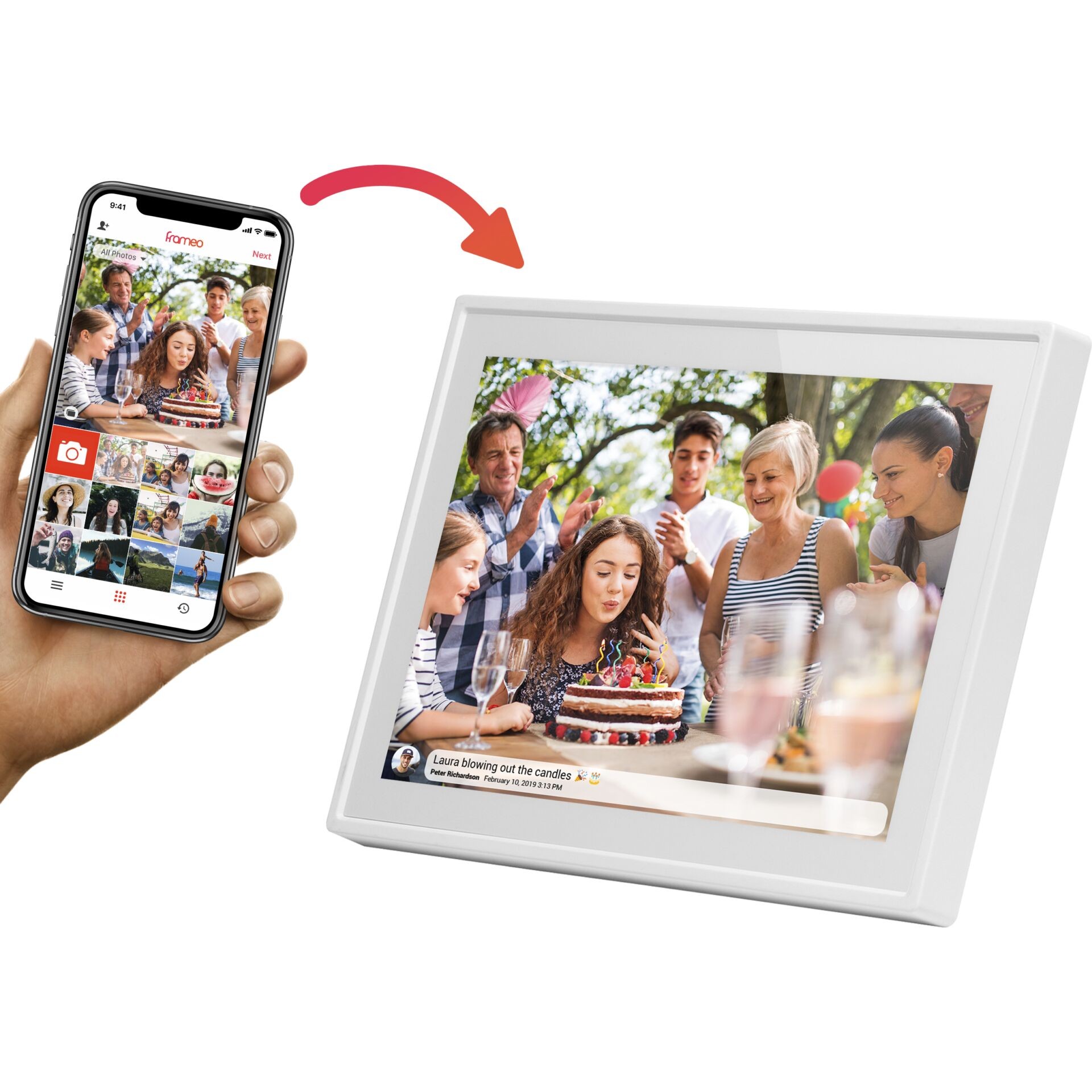 Braun Photo Technik 21259 digital photo frame White 25.6 cm (10.1")