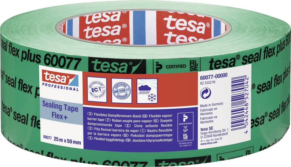 Tesa 60077 Dampfbremsen-Band verde (L x B) 25m x 50mm 1 pc(s)
