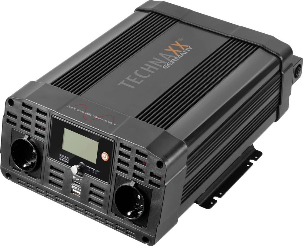 Technaxx TE22 power adapter/inverter Auto 2000 W Black - Technaxx