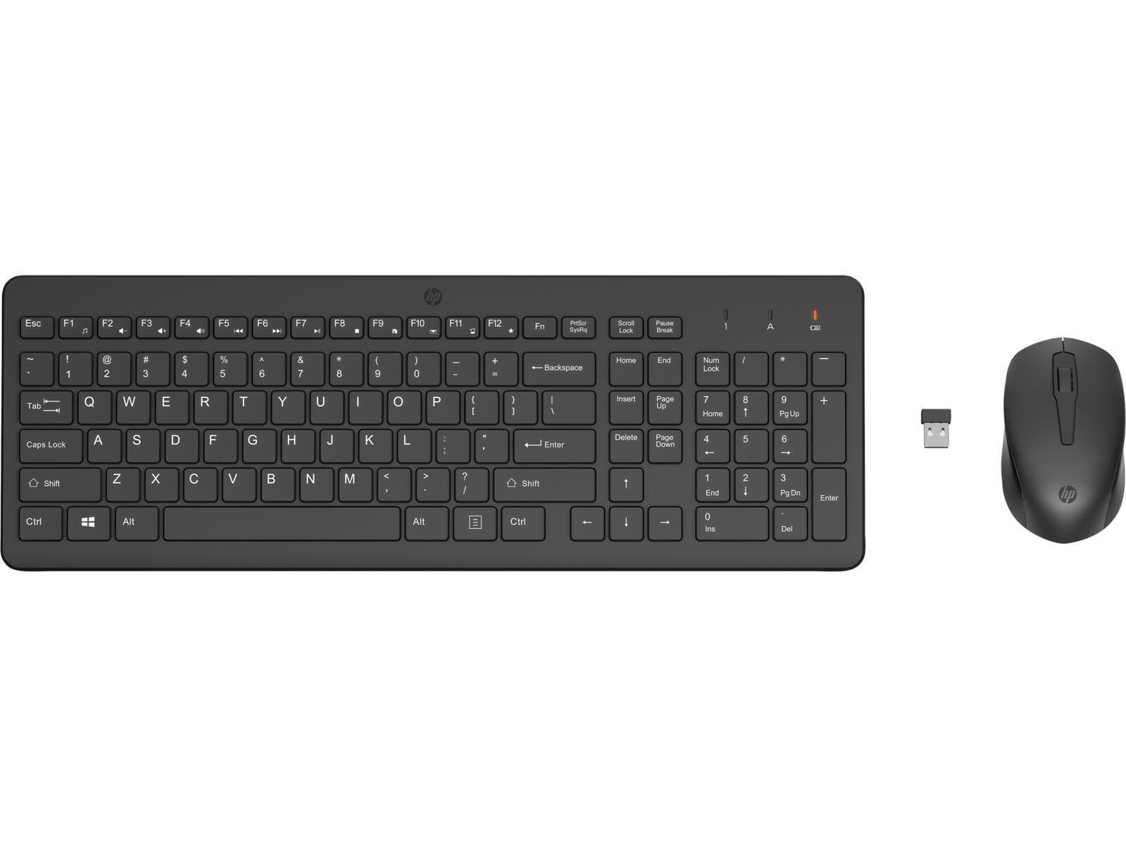 HP 330 Kabellos Tastatur, Maus-Set Deutsch, QWERTZ Schwarz