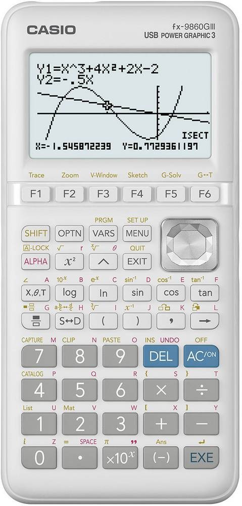 Casio fx-9860GIII calculator Pocket Graphing White - Casio fx-