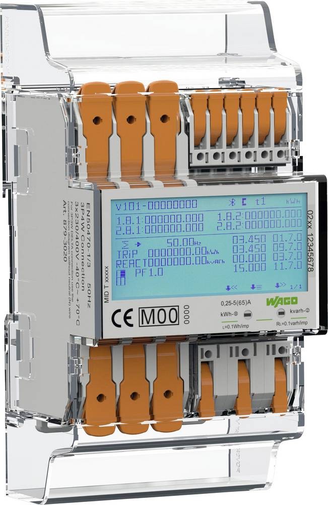 WAGO 879-3020 4PS 879-3020 Drehstromzähler digital 65 A MID-konform: