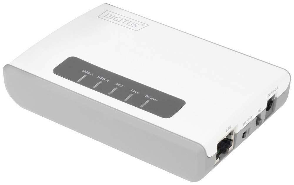 Digitus 2 Port USB 2.0 Wireless Multi-Functional Network Server, 300
