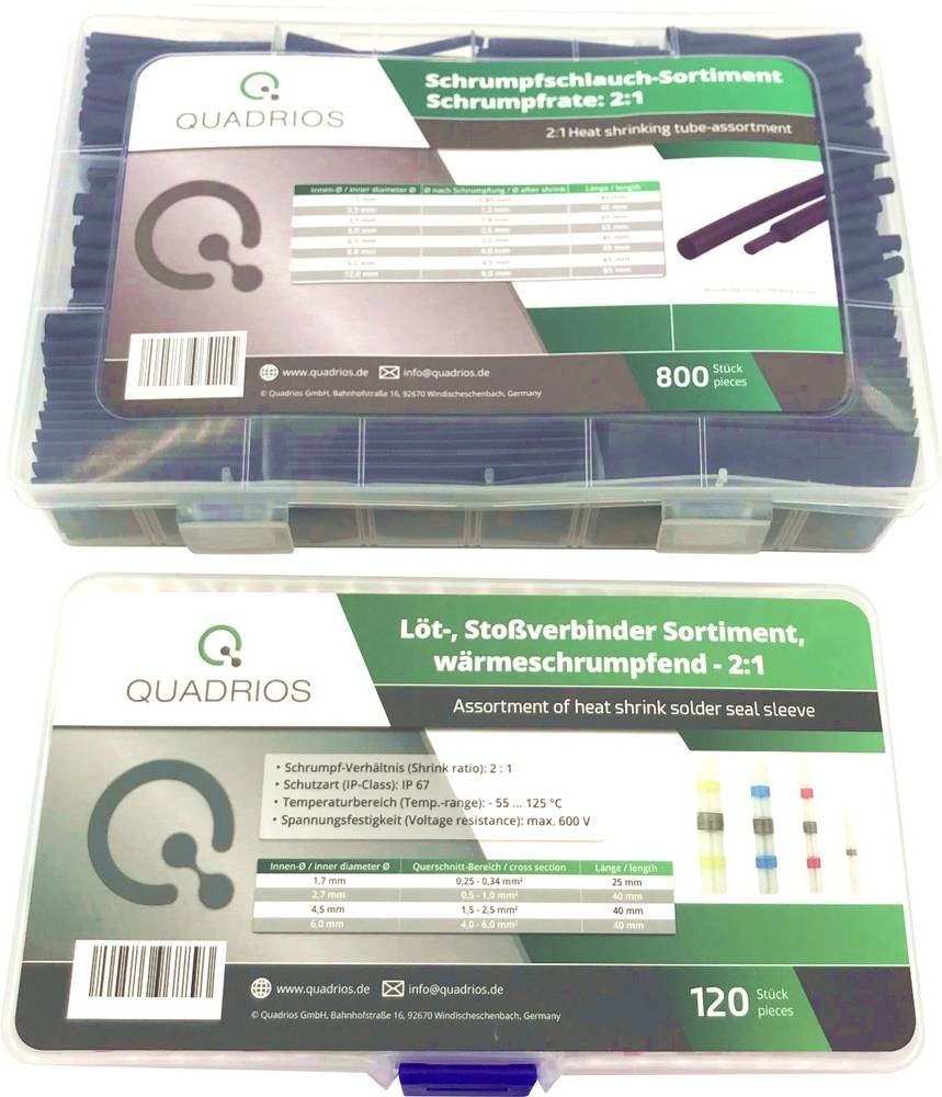 Quadrios 2107C406 Stoßverbinder 0.25mm² 6mm² Vollisoliert black,