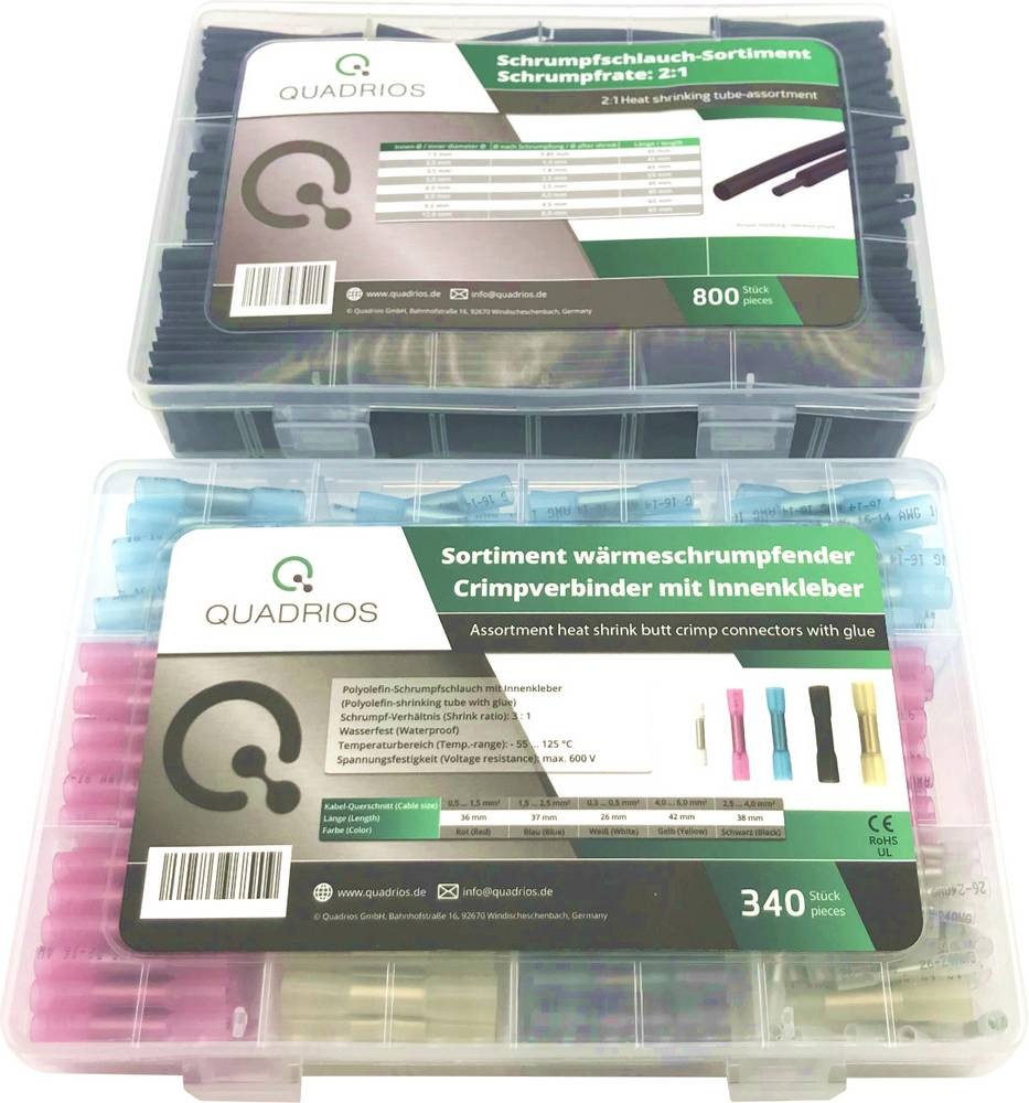 Quadrios 2107C407 Stoßverbinder 0.3mm² 6mm² Vollisoliert black,