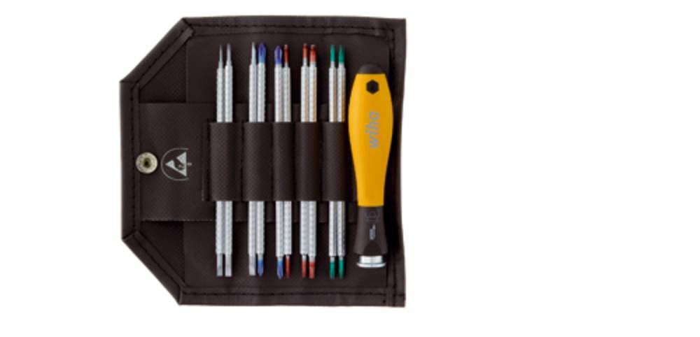 Wiha ESD Wechselklingen-Set 11teilig Schlitz, Kreuzschlitz Phillips,