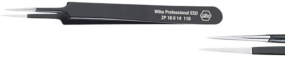 Wiha 32334 Präzisionspinzette Spitz, nadelfein 110mm