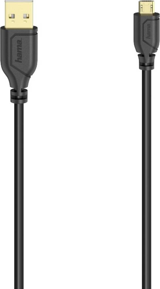 Hama USB-Kabel USB 2.0 USB-A Stecker, USB-Micro-B Stecker 0.75m