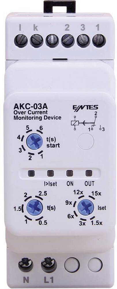 ENTES Überwachungsrelais 1 Wechsler AKC-03A 1 pc(s)