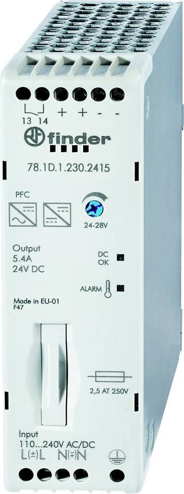 Finder 78.1D.1.230.2415 Hutschienen-home charger (DIN-Rail) 24 V/DC 5.